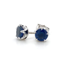 Load image into Gallery viewer, 18ct White Gold, 1.85ct Blue Sapphire Stud Earrings
