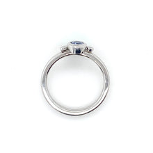 Load image into Gallery viewer, Platinum, 0.49ct Sapphire and Diamond Ring
