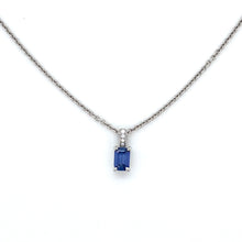 Load image into Gallery viewer, Platinum, Sapphire &amp; Diamond Necklace
