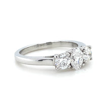 Load image into Gallery viewer, Platinum, 0.90ct F SI1 Diamond Trilogy Ring
