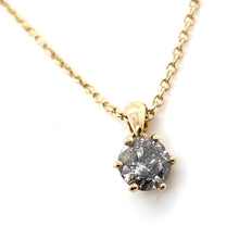 Load image into Gallery viewer, 18ct Yellow Gold, 0.50ct Salt &amp; Pepper Diamond Pendant
