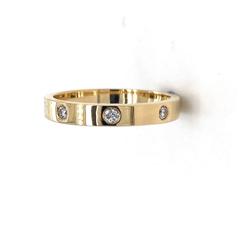 18ct Yellow Gold, 0.24ct Intermittent Diamond Eternity Ring