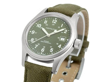 Load image into Gallery viewer, Khaki Field Mechanical 38mm, Green Dial &amp; Green Canvas Strap
