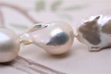 Load image into Gallery viewer, 9ct Yellow Gold &amp; Silver, White Baroque Pearl Necklace
