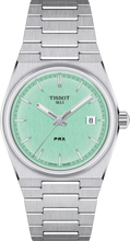 Load image into Gallery viewer, PRX 35mm Powermatic 80,  light green Waffle Dial &amp; Stainless Steel Bracelet

