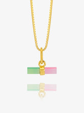Load image into Gallery viewer, Mini Watermelon T-Bar Necklace, Gold
