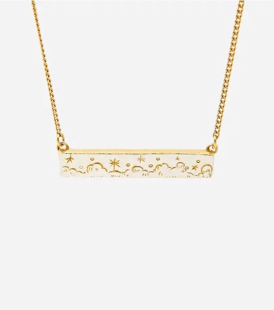Starry Sky Gold Bar Necklace, Gold & Silver