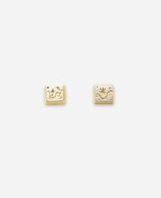 Load image into Gallery viewer, Starry Sky Square Studs, Gold &amp; Silver
