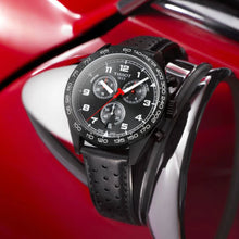 Load image into Gallery viewer, Tissot PRS 516 Chronograph, Black Dial &amp; Leather Strap
