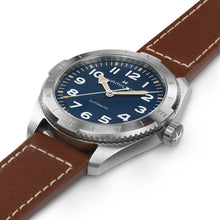 Load image into Gallery viewer, Khaki Field Expedition Auto 41mm, Blue Dial &amp; Brown Leather Strap
