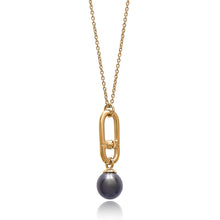 Load image into Gallery viewer, Stellar Hardware Black Pearl Necklace
