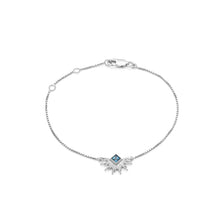 Load image into Gallery viewer, Electric Goddess Blue Topaz Bracelet, Silver
