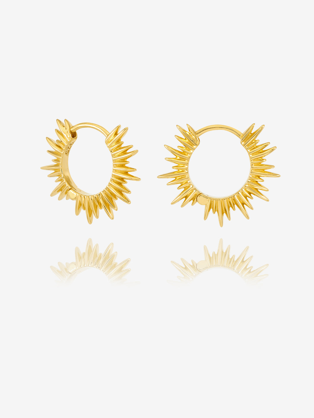 Electric Goddess Mini Huggie Hoop Earrings, Gold
