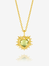 Load image into Gallery viewer, Electric Love Peridot Heart Necklace, Gold
