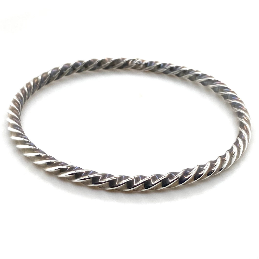 Sterling Silver Twisted Bangle
