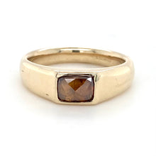 Load image into Gallery viewer, 9ct Yellow Gold 0.84ct Whisky Diamond Signet Ring
