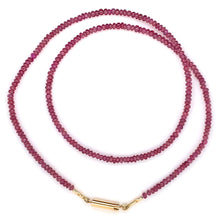 Load image into Gallery viewer, 18ct Yellow Gold Ruby Bead Necklace
