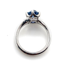 Load image into Gallery viewer, Platinum, 3.13ct Sapphire &amp; Diamond Ring
