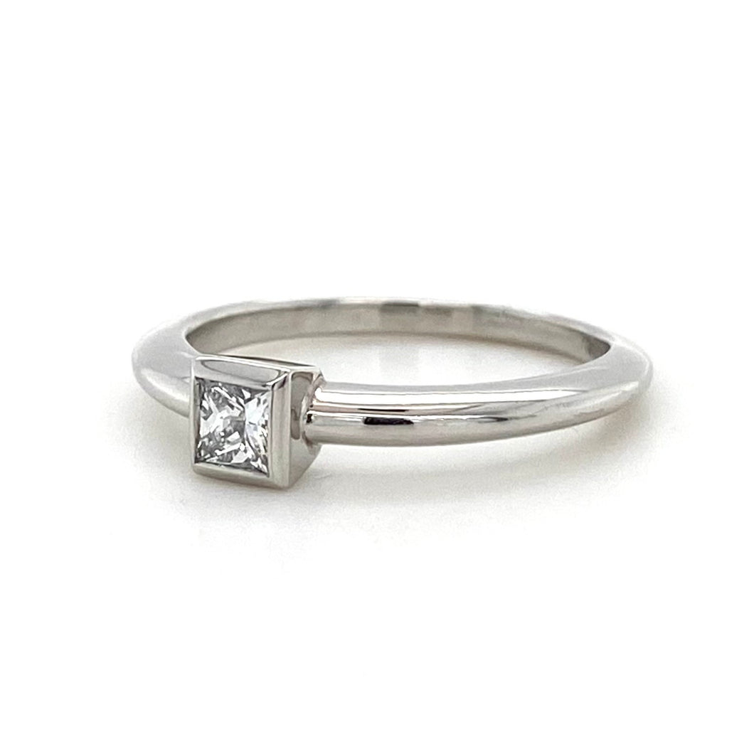 Platinum 0.25ct Princess Cut Diamond Ring