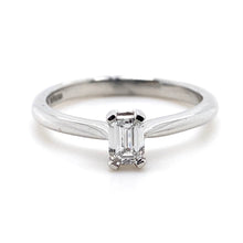 Load image into Gallery viewer, Platinum 0.33ct Emerald Cut Diamond Ring
