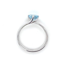 Load image into Gallery viewer, 18ct White Gold, 0.71ct Aquamarine Crossover Ring
