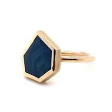 Load image into Gallery viewer, 9ct Yellow Gold Sapphire Slice Ring
