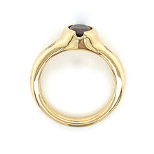 Load image into Gallery viewer, 18ct Yellow Gold, Brown &amp; White Diamond Ring
