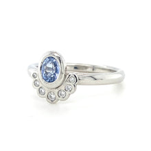 Load image into Gallery viewer, Platinum 0.49ct Sapphire and Diamond Ring

