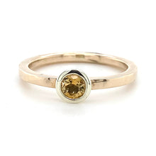 Load image into Gallery viewer, 9ct White &amp; Yellow Gold, 0.25ct Citrine Ring
