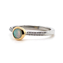Load image into Gallery viewer, Platinum &amp; 22ct Yellow Gold, Opal &amp; Diamond Ring
