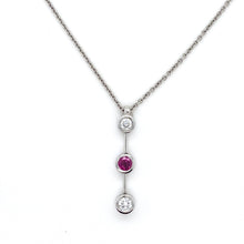 Load image into Gallery viewer, Platinum Ruby &amp; Diamond Necklace
