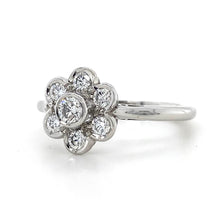 Load image into Gallery viewer, Platinum Daisy Diamond Cluster Ring
