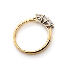 Load image into Gallery viewer, 18ct Yellow &amp; White Gold 0.79ct Diamond Trilogy Ring

