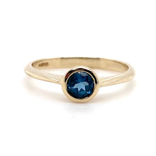 Load image into Gallery viewer, 9ct Yellow Gold, London Blue Topaz Ring
