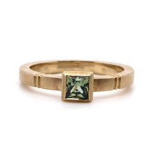 Load image into Gallery viewer, 9ct Yellow Gold, 0.40ct Green Sapphire Ring
