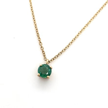 Load image into Gallery viewer, 9ct Yellow Gold, Emerald Pendant
