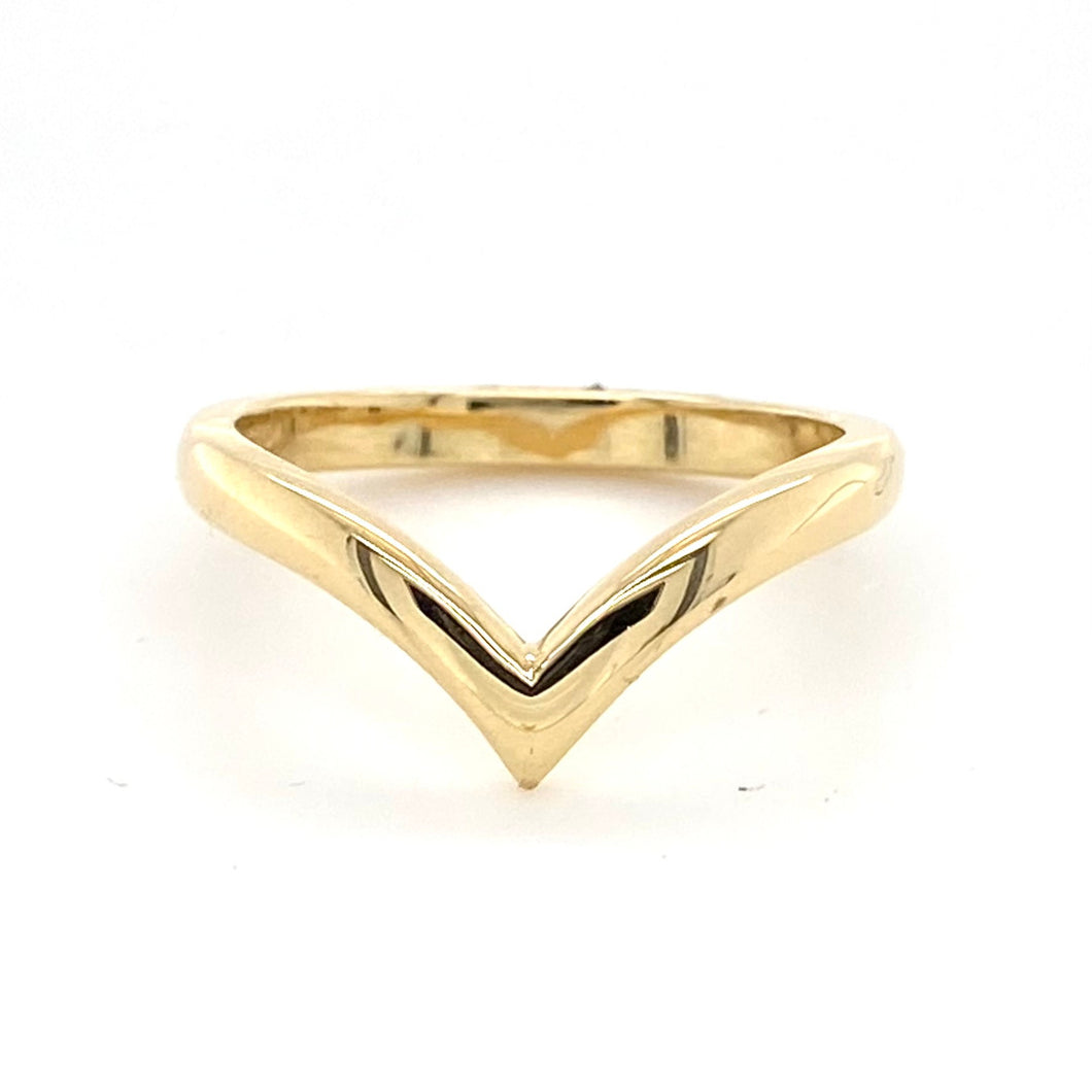 18ct Yellow Gold Wishbone Ring