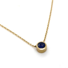 Load image into Gallery viewer, 18ct Yellow Gold, Sapphire pendant
