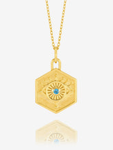 Load image into Gallery viewer, Protective Topaz Evil Eye Necklace, Gold
