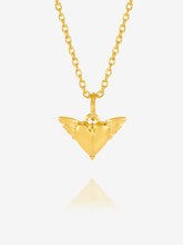 Load image into Gallery viewer, Guardian Angel Wings Heart Necklace, Gold
