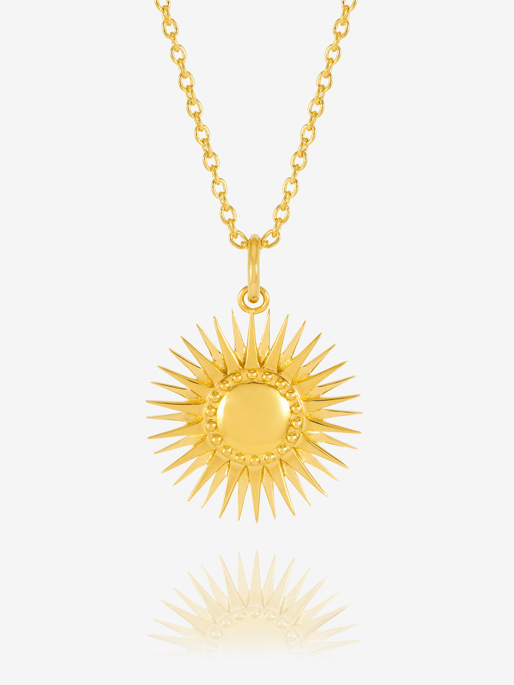 Art Deco Sun Necklace, Gold