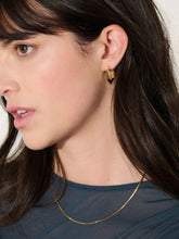 Load image into Gallery viewer, Large Bevelled Hexagon Hoop Earrings, Gold
