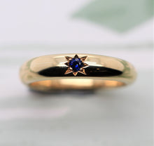 Load image into Gallery viewer, 9ct Yellow Gold Sapphire Solitaire Ring
