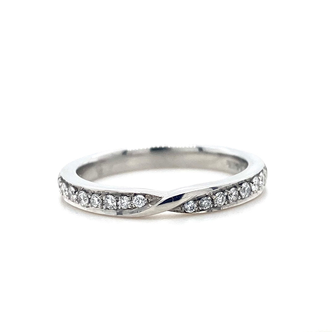 Platinum, 0.20ct Diamond Twist Eternity Ring