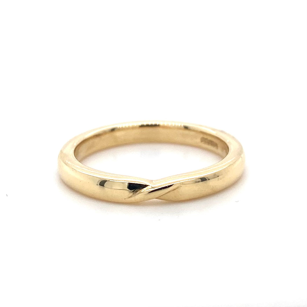18ct Yellow Gold, Twist Wedding Ring