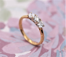 Load image into Gallery viewer, 18ct Yellow Gold, 0.79ct F SI1 Diamond Trilogy Ring
