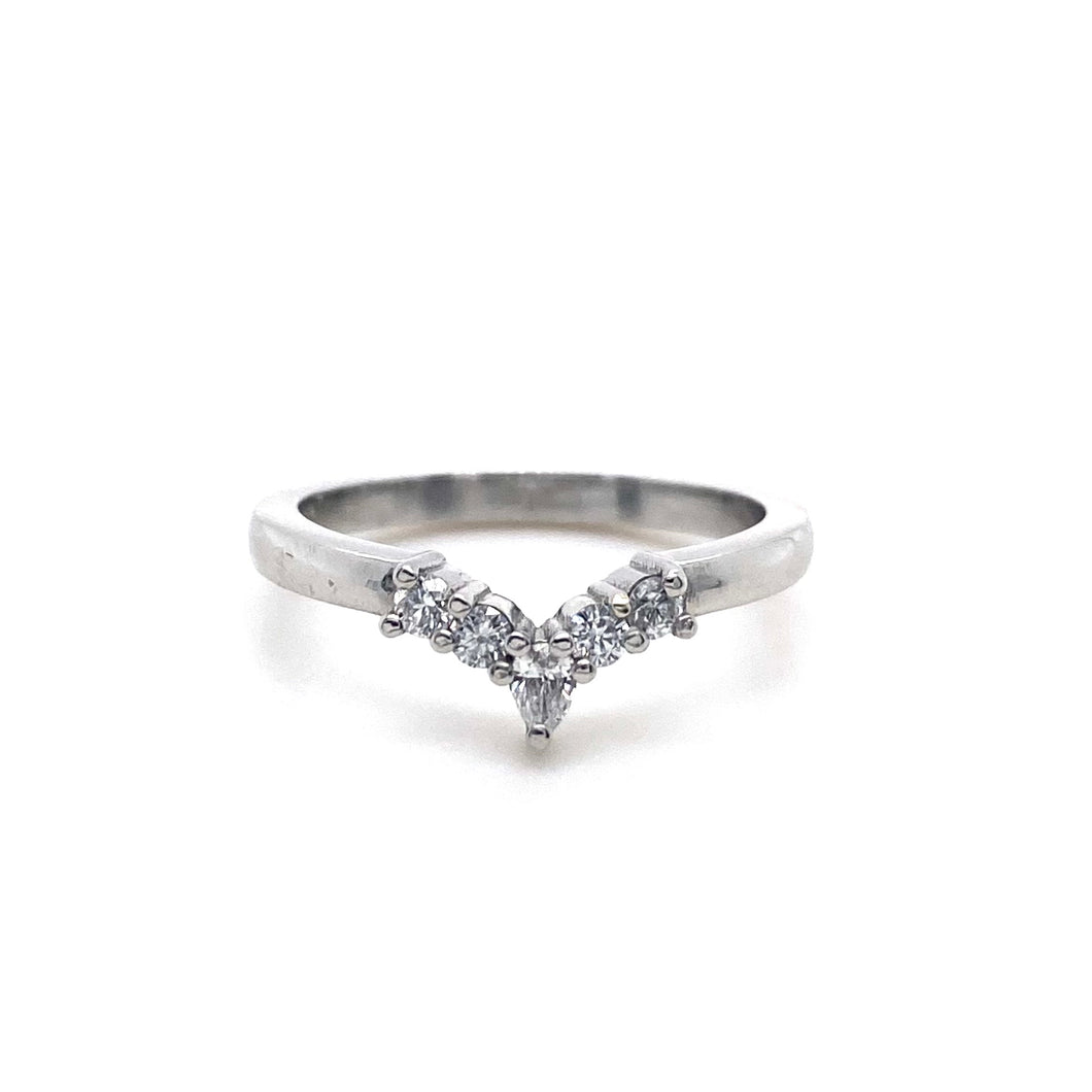 Platinum, 0.33ct Diamond Tiara Wedding Ring