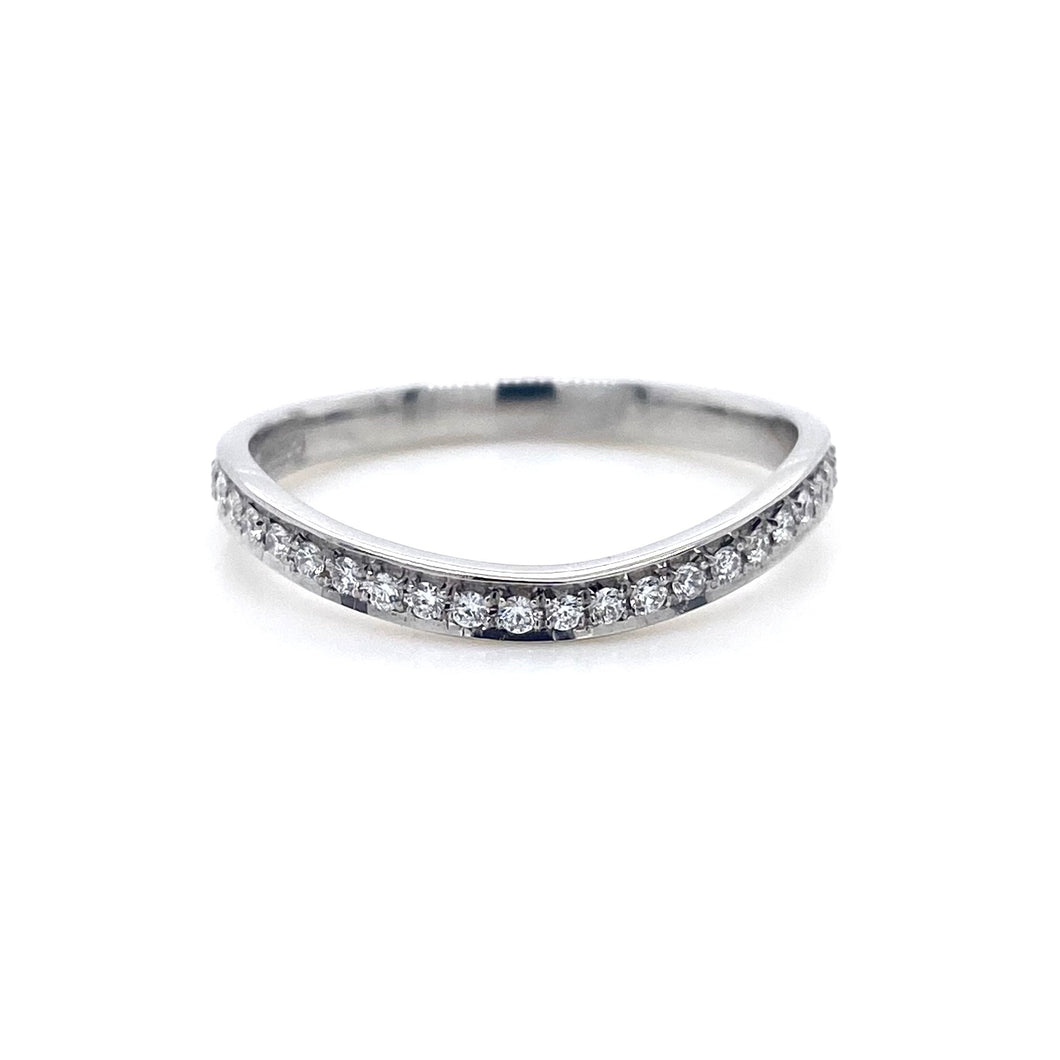 Platinum, 0.27ct Diamond Wave Eternity Ring