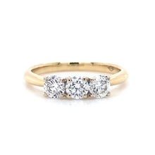 Load image into Gallery viewer, 18ct Yellow &amp; White Gold, 0.79ct F Si1 Diamond Trilogy Ring

