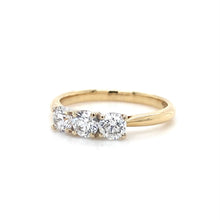Load image into Gallery viewer, 18ct Yellow Gold, 0.79ct F SI1 Diamond Trilogy Ring
